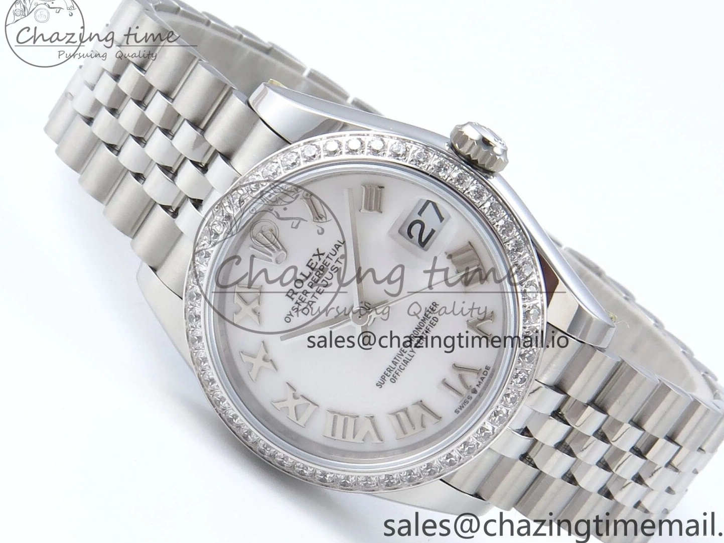 Bezel 904L Steel Dial Edition Bracelet 31 on ETA White 2688 DateJust ARF Diamonds 1:1 Best SS 278384RBR Jubilee Roman 0109